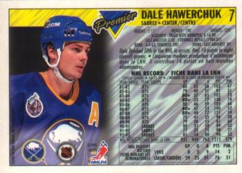 1993-94 O-Pee-Chee Premier #7 Dale Hawerchuk Back