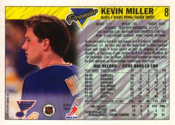 1993-94 O-Pee-Chee Premier #8 Kevin Miller Back