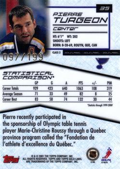 2000-01 Topps Gold Label - Class 3 Gold #35 Pierre Turgeon Back