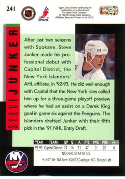 1993-94 Upper Deck #241 Steve Junker Back
