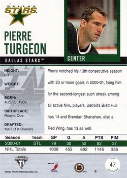 2001-02 Pacific Private Stock Titanium - Retail #47 Pierre Turgeon Back