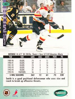 1994-95 Parkhurst #82 Geoff Smith Back
