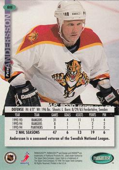 1994-95 Parkhurst #88 Peter Andersson Back