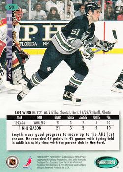1994-95 Parkhurst #99 Kevin Smyth Back