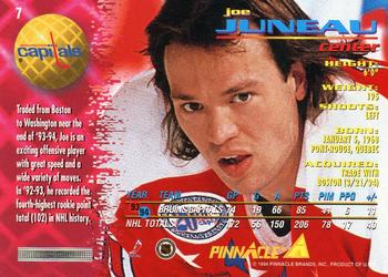 1994-95 Pinnacle #7 Joe Juneau Back
