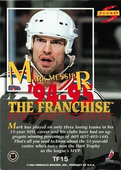 1994-95 Score - The Franchise #TF15 Mark Messier Back