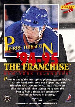 1994-95 Score - The Franchise #TF14 Pierre Turgeon Back