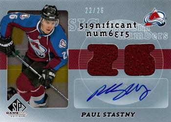 2008-09 SP Game Used - SIGnificant Numbers #SN-PS Paul Stastny Front