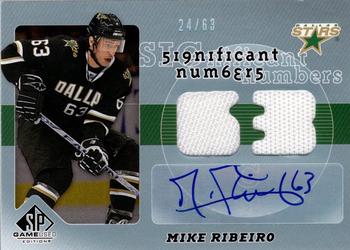 2008-09 SP Game Used - SIGnificant Numbers #SN-RI Mike Ribeiro Front