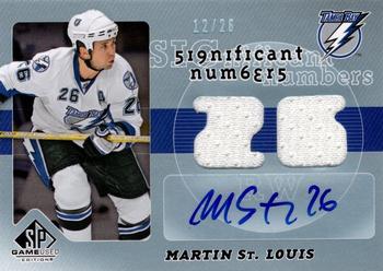 2008-09 SP Game Used - SIGnificant Numbers #SN-SL Martin St. Louis Front