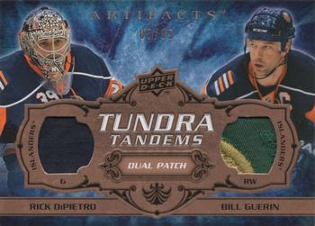2008-09 Upper Deck Artifacts - Tundra Tandems Patches Copper #TT-NY Bill Guerin / Rick DiPietro  Front