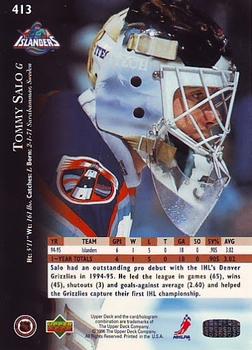 1995-96 Upper Deck #413 Tommy Salo Back
