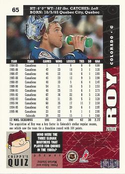 1996-97 Collector's Choice #65 Patrick Roy Back