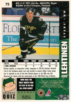 1996-97 Collector's Choice #75 Jere Lehtinen Back