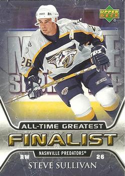 2005-06 Upper Deck - 2005-06 Upper Deck NHL All-Time Greatest Finalist #33 Steve Sullivan Front