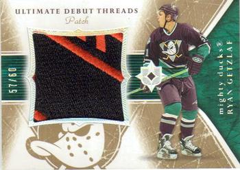 2005-06 Upper Deck Ultimate Collection - Ultimate Debut Threads Patches #DTP-RG Ryan Getzlaf Front