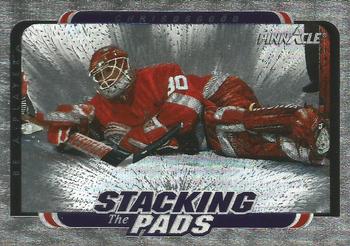 1996-97 Pinnacle Be a Player - Stacking the Pads #2 Chris Osgood Front