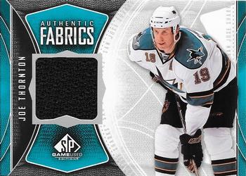 2009-10 SP Game Used - Authentic Fabrics #AF-JT Joe Thornton  Front