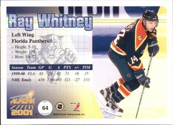 2000-01 Pacific Aurora #64 Ray Whitney Back