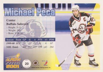 2000-01 Pacific Aurora #20 Michael Peca Back