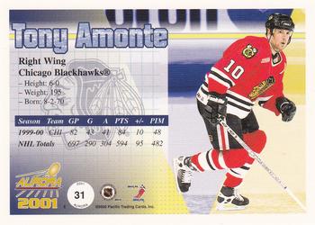 2000-01 Pacific Aurora #31 Tony Amonte Back