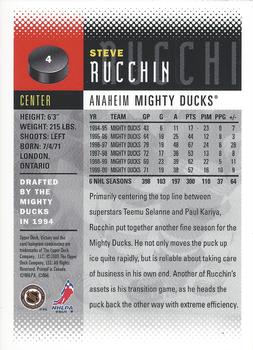 2000-01 Upper Deck Victory #4 Steve Rucchin Back