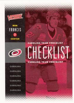 2000-01 Upper Deck Victory #42 Ron Francis Front