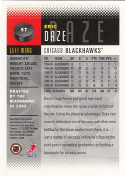 2000-01 Upper Deck Victory #57 Eric Daze Back