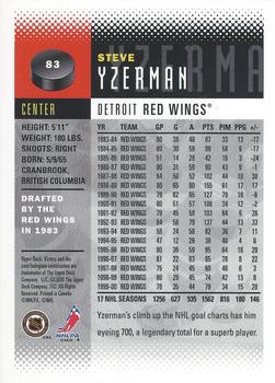 2000-01 Upper Deck Victory #83 Steve Yzerman Back