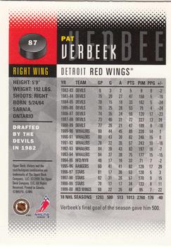 2000-01 Upper Deck Victory #87 Pat Verbeek Back