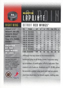 2000-01 Upper Deck Victory #91 Martin Lapointe Back