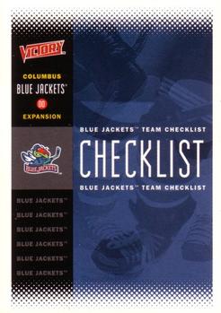 2000-01 Upper Deck Victory #69 Expansion Checklist Front