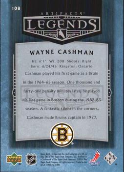 2005-06 Upper Deck Artifacts #108 Wayne Cashman Back