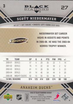 2006-07 Upper Deck Black Diamond #3 Scott Niedermayer Back