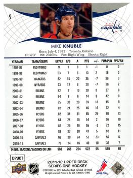 2011-12 Upper Deck #9 Mike Knuble Back