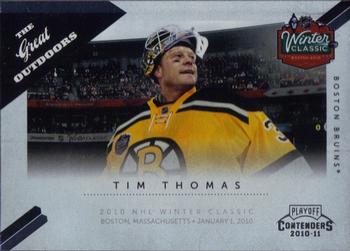 2010-11 Playoff Contenders - The Great Outdoors #11 Tim Thomas  Front