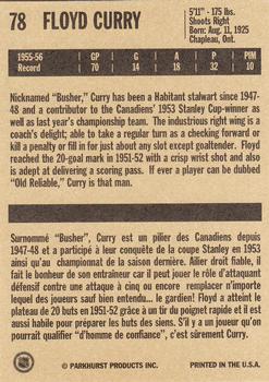 1994 Parkhurst Missing Link 1956-57 #78 Floyd Curry Back