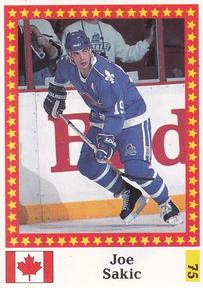 1991 Semic Hockey VM (Swedish) Stickers #75 Joe Sakic Front
