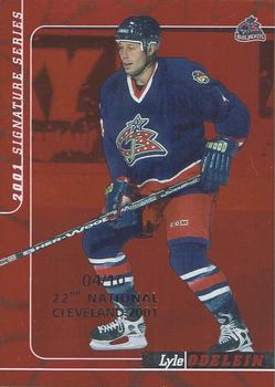 2000-01 Be a Player Signature Series - Cleveland National Ruby #159 Lyle Odelein Front