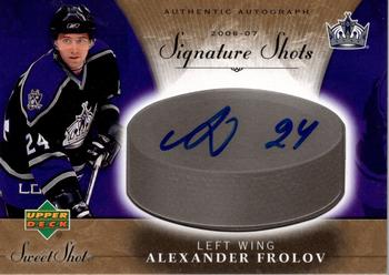 2006-07 Upper Deck Sweet Shot - Signature Shots/Saves #SS-AF Alexander Frolov Front