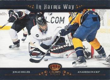 2011-12 Panini Crown Royale - In Harm's Way #18 Jonas Hiller Front