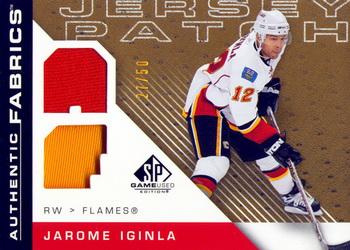 2007-08 SP Game Used - Authentic Fabrics Jersey Patch #AF-JI Jarome Iginla Front