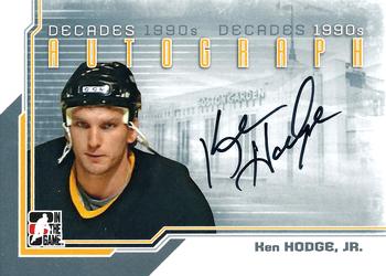 2013-14 In The Game Decades 1990s - Autographs #A-KHJR Ken Hodge Front