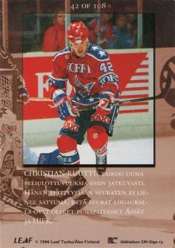 1995-96 Leaf Sisu Limited (Finnish) #42 Christian Ruuttu Back