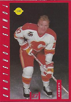 1991-92 IGA Calgary Flames #NNO Tomas Forslund Front