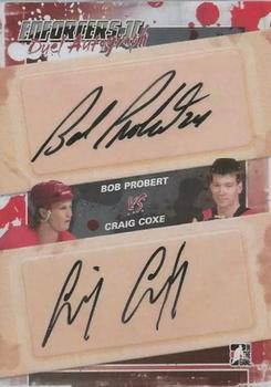 2013-14 In The Game Enforcers - Duel Autographs #DA-BPCC Bob Probert / Craig Coxe Front