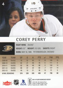 2013-14 Fleer Showcase #4 Corey Perry Back