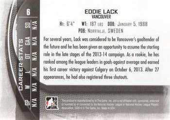 2013-14 In The Game Between the Pipes #6 Eddie Lack Back