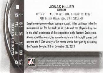 2013-14 In The Game Between the Pipes #10 Jonas Hiller Back