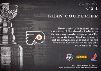2012-13 Panini Rookie Anthology - Cup Contenders #C24 Sean Couturier Back